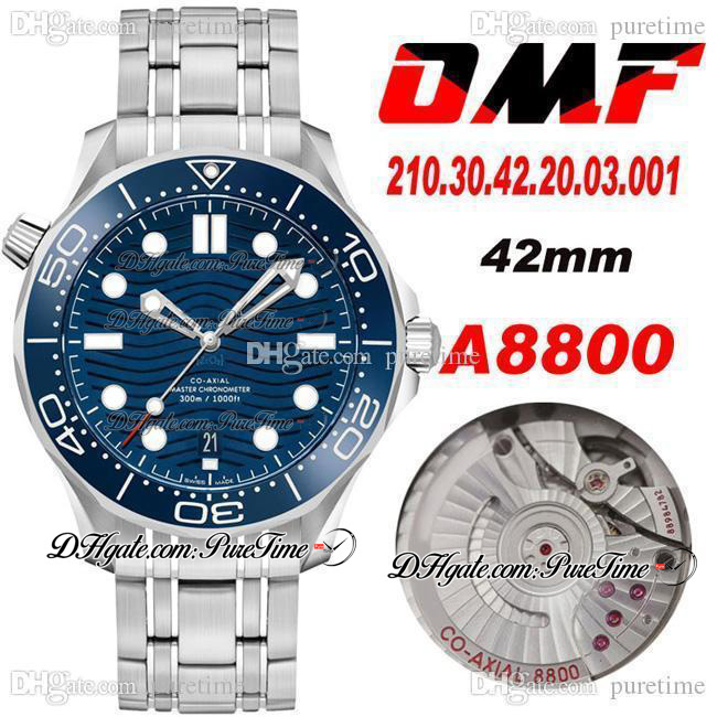OMF 300M A8800 Automatic Mens Watch Blue Ceramic Bezel Texture Dial Stainless Steel Bracelet Watches (Black Balance Wheel) Super Edition 202, Slivery;brown
OMF 300M A8800 Automatic Mens Watch Blue Ceramic Bezel Texture Dial Stainless Steel Bracelet Watches (Black Balance Wheel) Super Edition 202, Slivery;brown