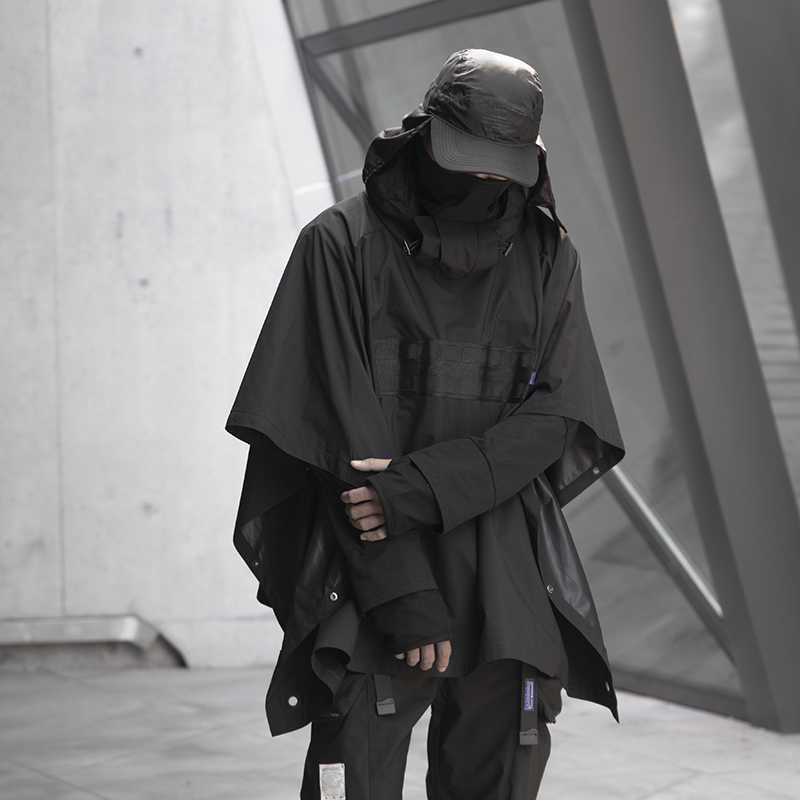 raincoat windproof waterproof techwear ninjawear darkwear outdoor whrs 210820