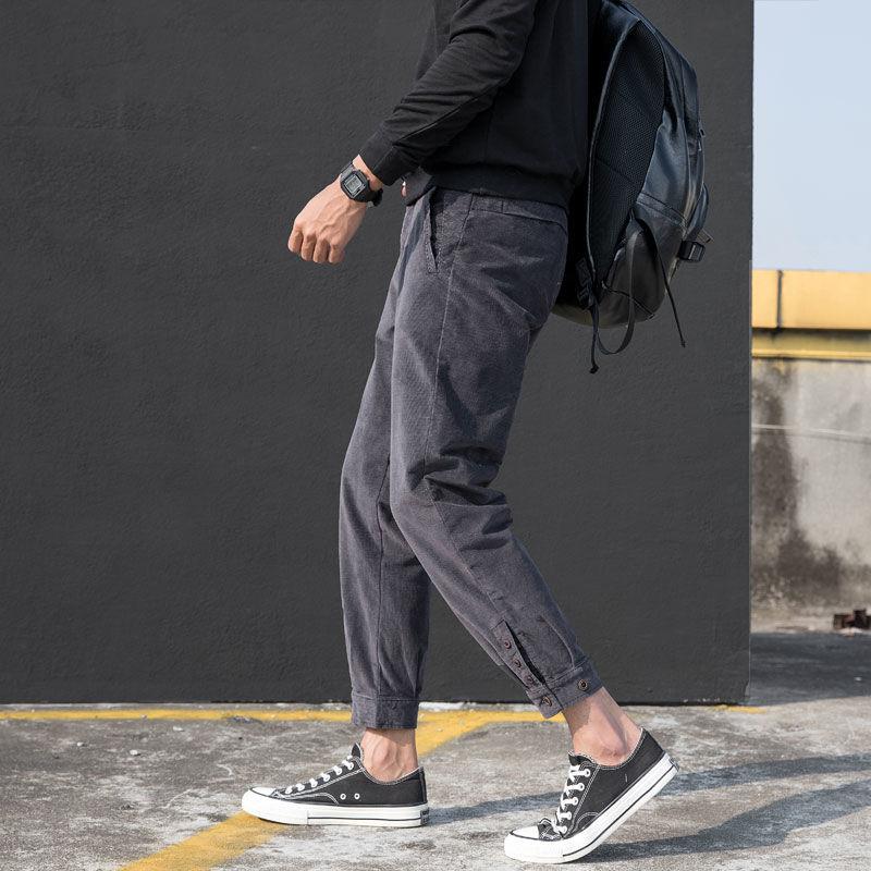 Spring/summer 2021 Thin 9-point Stretch Men's Pants Loose Casual Harem Youth Leggings