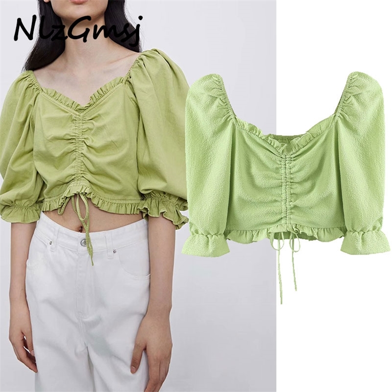 Blouse Women Sweet Agaric Lace Square Collar Short Smock Ladies French Style Shirt Chic Blusas Tops 03 210628, As picture
Blouse Women Sweet Agaric Lace Square Collar Short Smock Ladies French Style Shirt Chic Blusas Tops 03 210628, As picture
