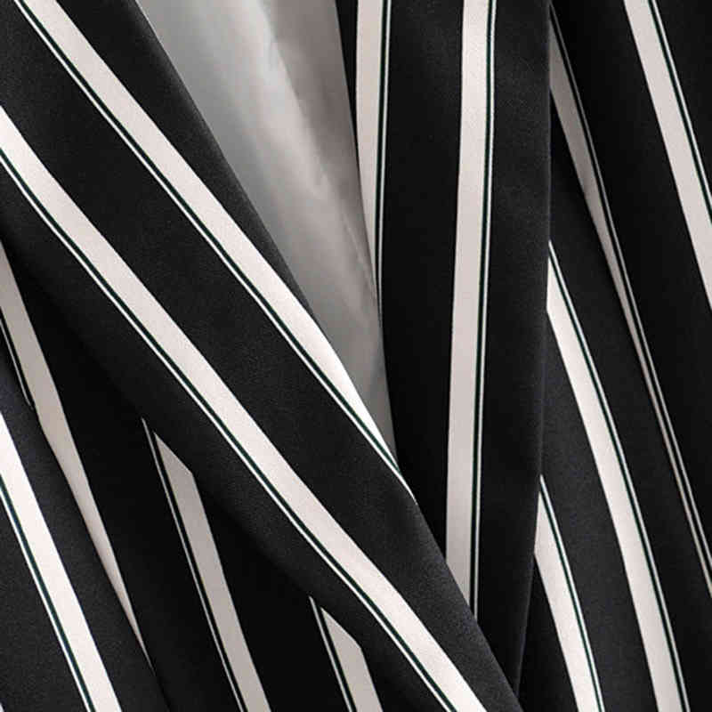 Women Autumn-Spring Fashion Striped hm Blazer Female Chic Black With White Long Sleeve Street-wear Jacket marynarka damska 210421