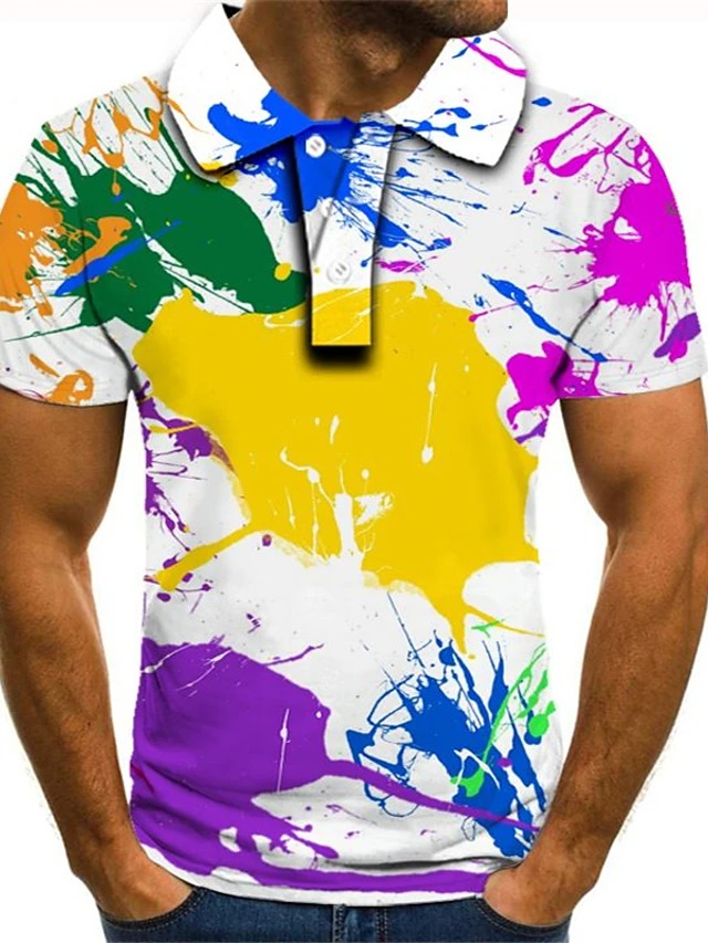 Paint Art Pattern Men' 3D Printing T-shirt Visual Impact Party Top Streetwear Punk Gothic Round Neck High Quality American Muscle Style Short Sleeve, White
Paint Art Pattern Men' 3D Printing T-shirt Visual Impact Party Top Streetwear Punk Gothic Round Neck High Quality American Muscle Style Short Sleeve, White