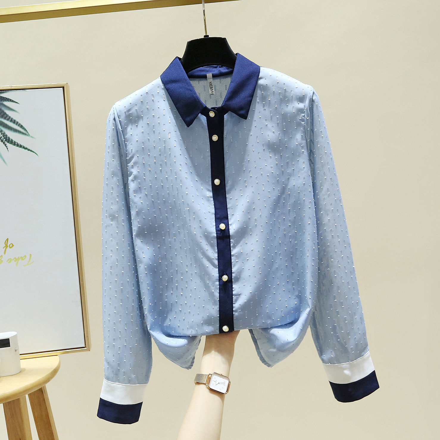 Autumn Korean Style Office Ladies Turn Down Collar Long Sleeves Patchwork Shirt Women's Casual Blouse Shirts A4421 210519, Beige
Autumn Korean Style Office Ladies Turn Down Collar Long Sleeves Patchwork Shirt Women's Casual Blouse Shirts A4421 210519, Beige