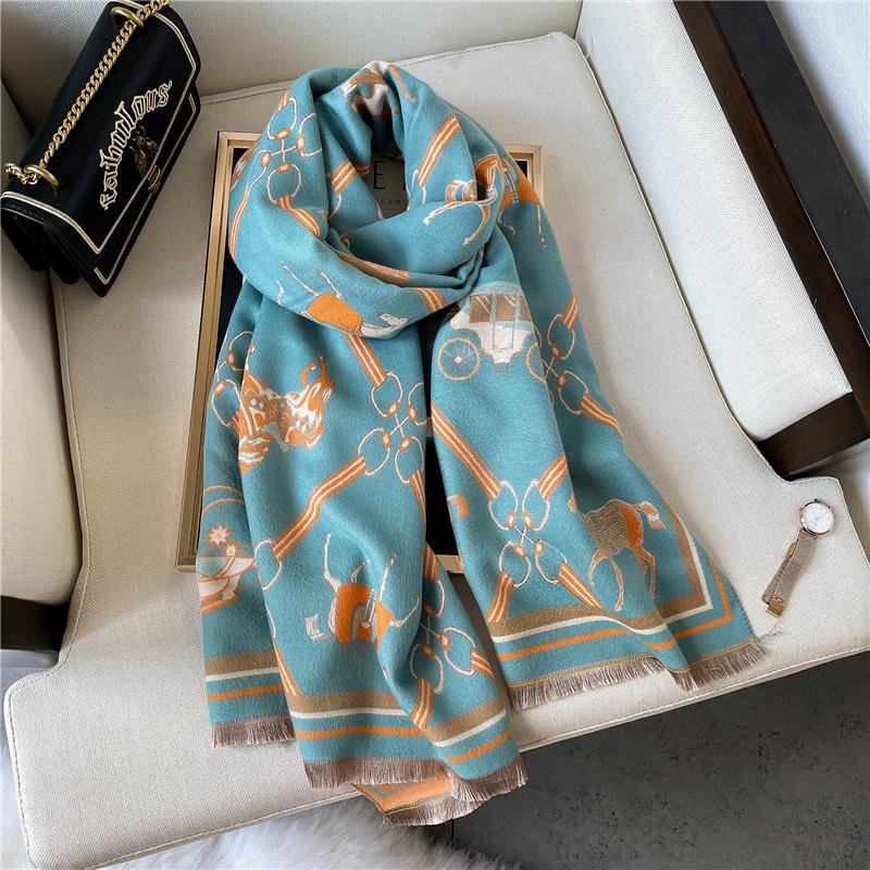Scarves Luxury Cashmere Pashmina Women's Scarf Horse Animal Print Thick Warm Winter Autumn Blanket Echarpe With Tassel Foulard Hijab
Scarves Luxury Cashmere Pashmina Women's Scarf Horse Animal Print Thick Warm Winter Autumn Blanket Echarpe With Tassel Foulard Hijab