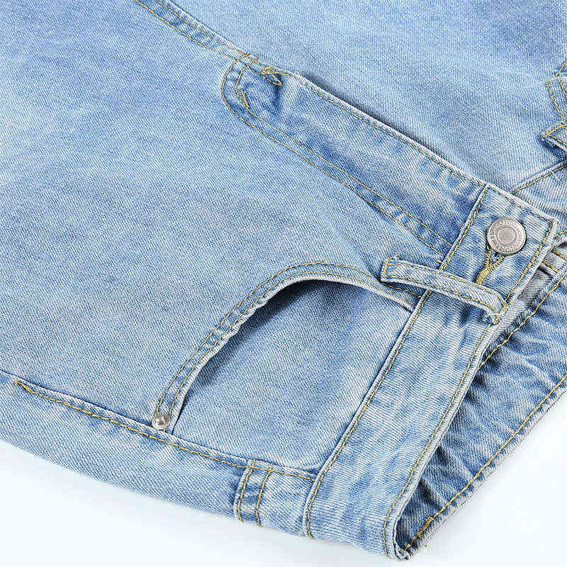 High Waisted Wide Leg Baggy Jeans 90s Cargo Aesthetic Pants Oversized Trousers Women Autumn Blue Boyfriend Jeans Pantalon Femme 211112
