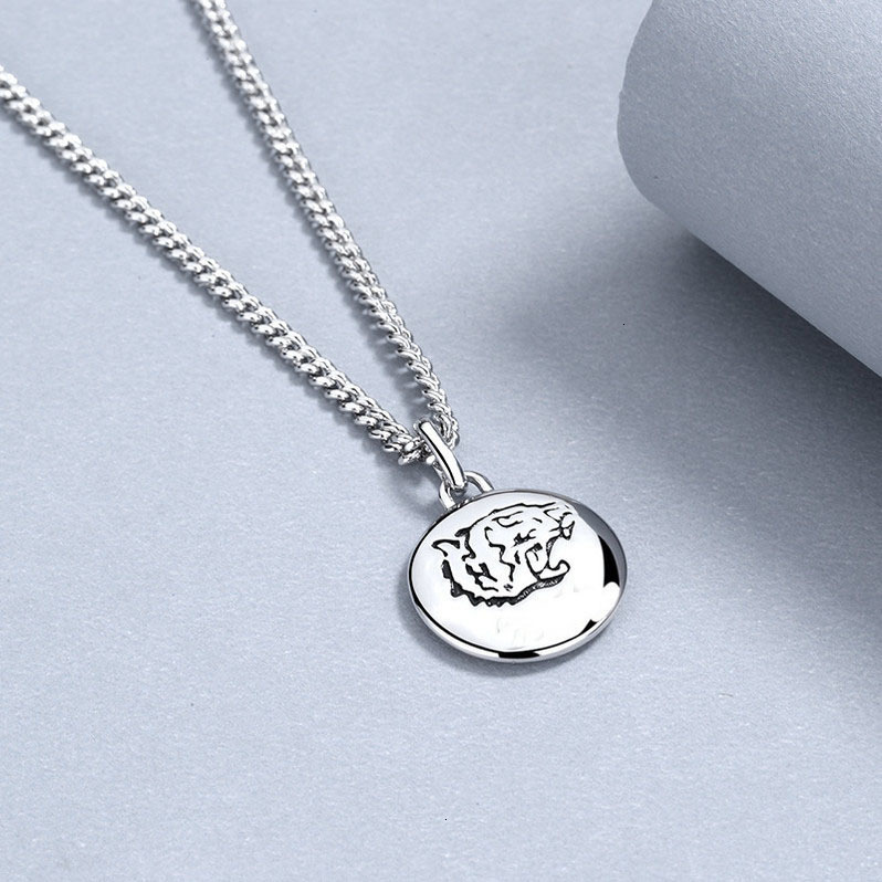 Double G Pendant Necklaces gujiaai fearls tiger head round pendant for men and women, Silver
Double G Pendant Necklaces gujiaai fearls tiger head round pendant for men and women, Silver