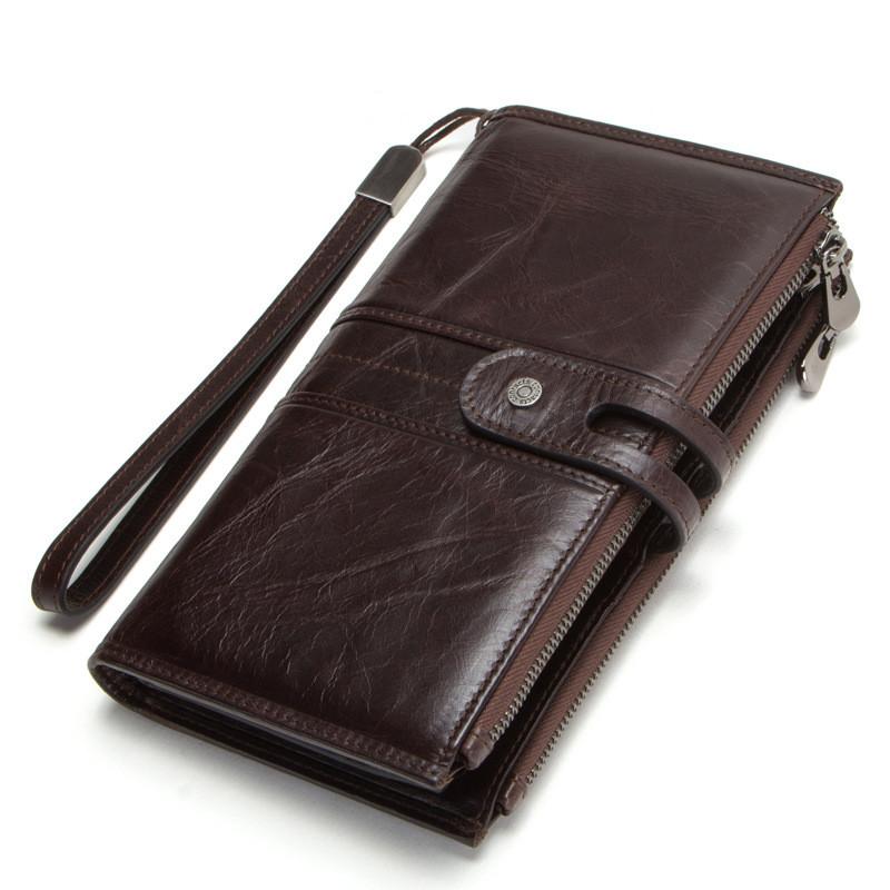 Wallets Vintage Cowhide Clutch Bag With Wrist Strap Trifold Men's Leather Wallet Passport Cover Large-capacity Phone Coin Purses, Black
Wallets Vintage Cowhide Clutch Bag With Wrist Strap Trifold Men's Leather Wallet Passport Cover Large-capacity Phone Coin Purses, Black