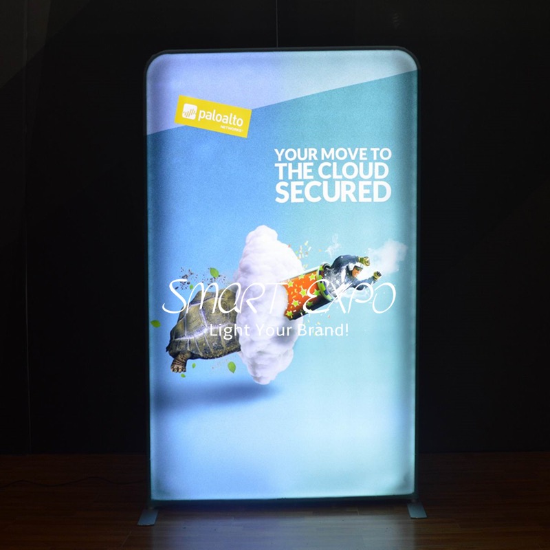 Vibrant LED Backlit floor Banner Advertising Display 850*2280mm
