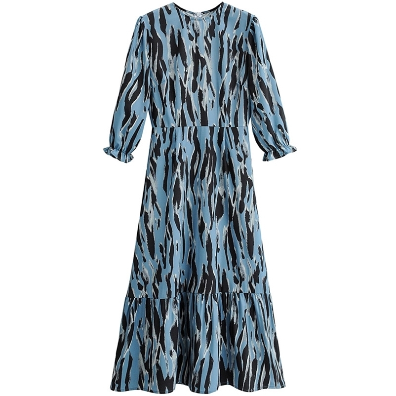 Summer Women Long Dress Section Ladies' O-neck Short Sleeve Striped Dresses Female Streetwear 210524, Blue
Summer Women Long Dress Section Ladies' O-neck Short Sleeve Striped Dresses Female Streetwear 210524, Blue
