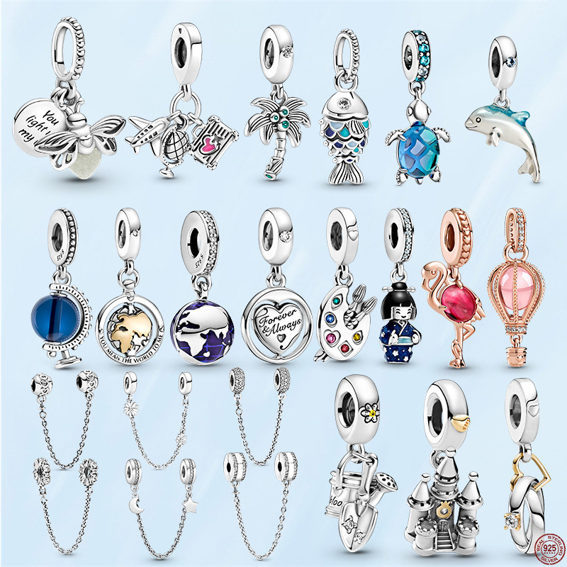 Hot 925 Sterling Silver Firefly Safety Chain Blue Scaled Fish Charm Beads Fit Pandora DIY Jewelry Making lady pendants gift With Original Box
Hot 925 Sterling Silver Firefly Safety Chain Blue Scaled Fish Charm Beads Fit Pandora DIY Jewelry Making lady pendants gift With Original Box