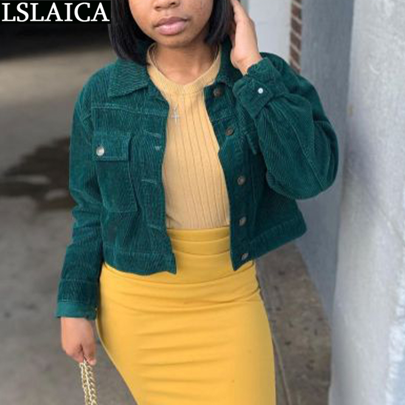 Green Woman Jacket Short Outfit Straight Sleeve Button Fashion Pocket Coat Women Streetwear Casual All Match Slim Femme Tops 210520
Green Woman Jacket Short Outfit Straight Sleeve Button Fashion Pocket Coat Women Streetwear Casual All Match Slim Femme Tops 210520