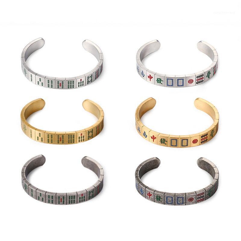 Fashion Vintage Mahjong Bracelet Men Open Stainless Steel Metal Bangle Couple Jewelry Gift Wholesale MSB-05
Fashion Vintage Mahjong Bracelet Men Open Stainless Steel Metal Bangle Couple Jewelry Gift Wholesale MSB-05