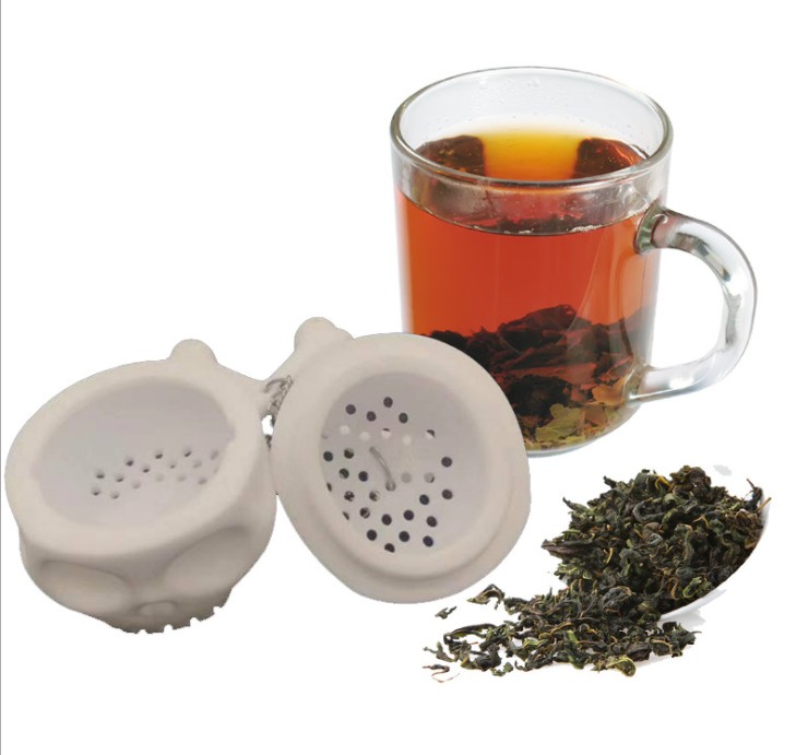 Skull Tower Silicone Infuser Loose Leaf Cute Strainer FDA LFGB Standard Creative Bag Filter Kitchen Utensils7103325