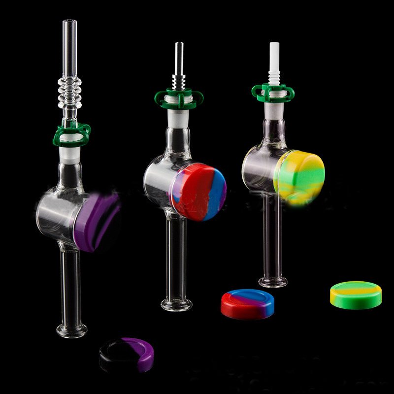 Glass Nector Collector Kit Mini Small NC Kits With 10mm 14mm Quartz Tips Plastic Clip Cilicone Oil Wax Container For Straw Pipes
Glass Nector Collector Kit Mini Small NC Kits With 10mm 14mm Quartz Tips Plastic Clip Cilicone Oil Wax Container For Straw Pipes