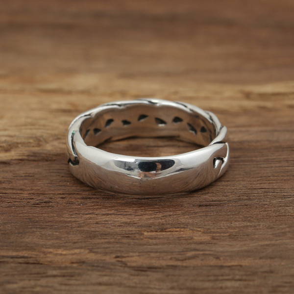 High quality 925 sterling silver braided band rings American Europe antique handmade designer punk gothic Luxury jewelry accessories