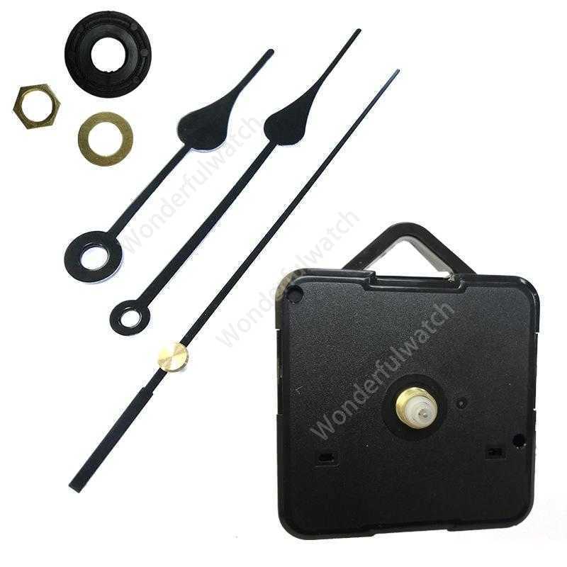 Home Clocks DIY Quartz Clock Movement Kit Black Clock Accessories Spindle Mechanism Repair with Hand Sets Shaft Length 13 Best DAW287