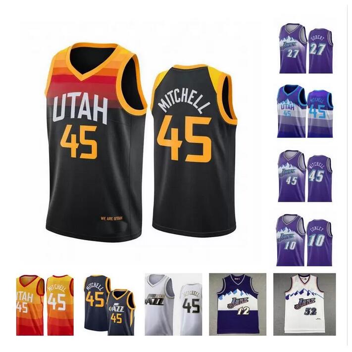 Donovan 45 Mitchell Mike 10 Conley Basketball Jersey Mens Karl 32 Malone John 12 Stockton White Purple Retro Shirt, Colour 1
Donovan 45 Mitchell Mike 10 Conley Basketball Jersey Mens Karl 32 Malone John 12 Stockton White Purple Retro Shirt, Colour 1