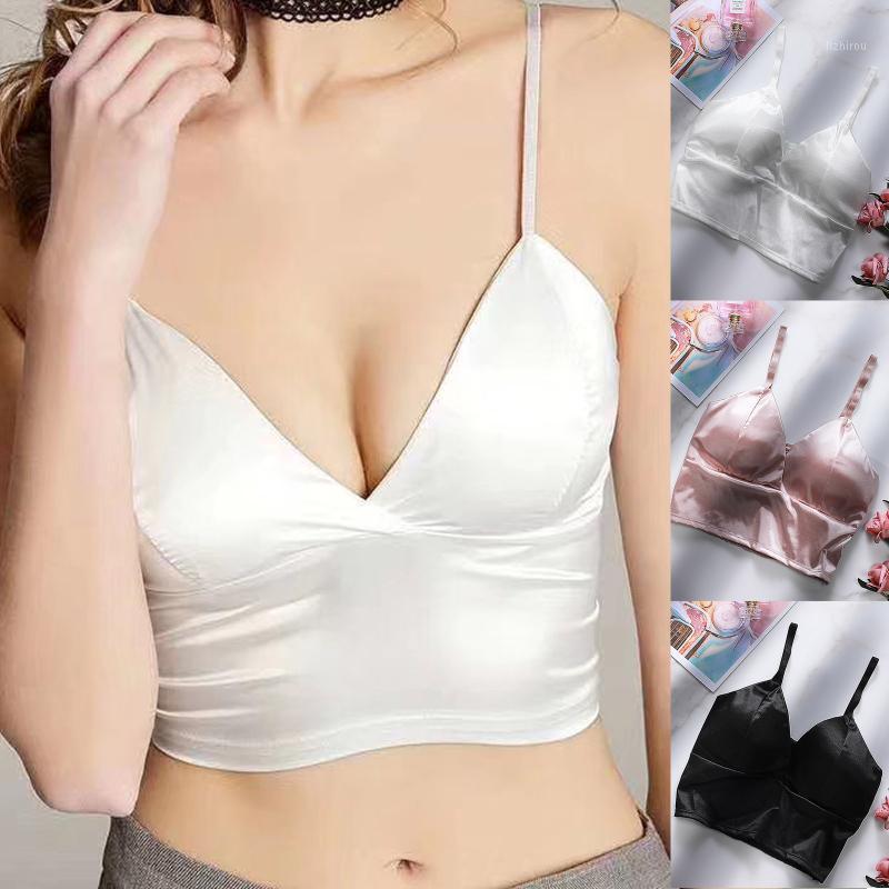 Camisoles & Tanks Fashion Women Lady Casual Tops Tube Chest Wrap Bandeau Satin Underwear Solid Sexy V-neck Sling Wrapped Strap Padded, Black
Camisoles & Tanks Fashion Women Lady Casual Tops Tube Chest Wrap Bandeau Satin Underwear Solid Sexy V-neck Sling Wrapped Strap Padded, Black