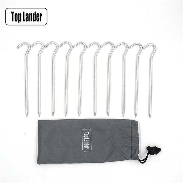 10pcs 18cm aluminum alloy stake ground hook pin pegs outdoor camping awning nails tent tarp accessories
10pcs 18cm aluminum alloy stake ground hook pin pegs outdoor camping awning nails tent tarp accessories