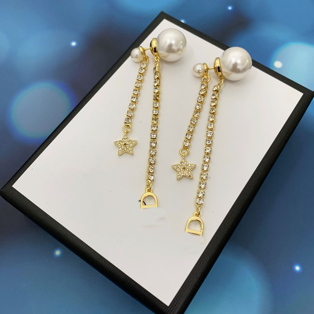 Charm Pearl studs earrings with tassel letter for women party wedding lovers gift jewelry engagement Bride
Charm Pearl studs earrings with tassel letter for women party wedding lovers gift jewelry engagement Bride