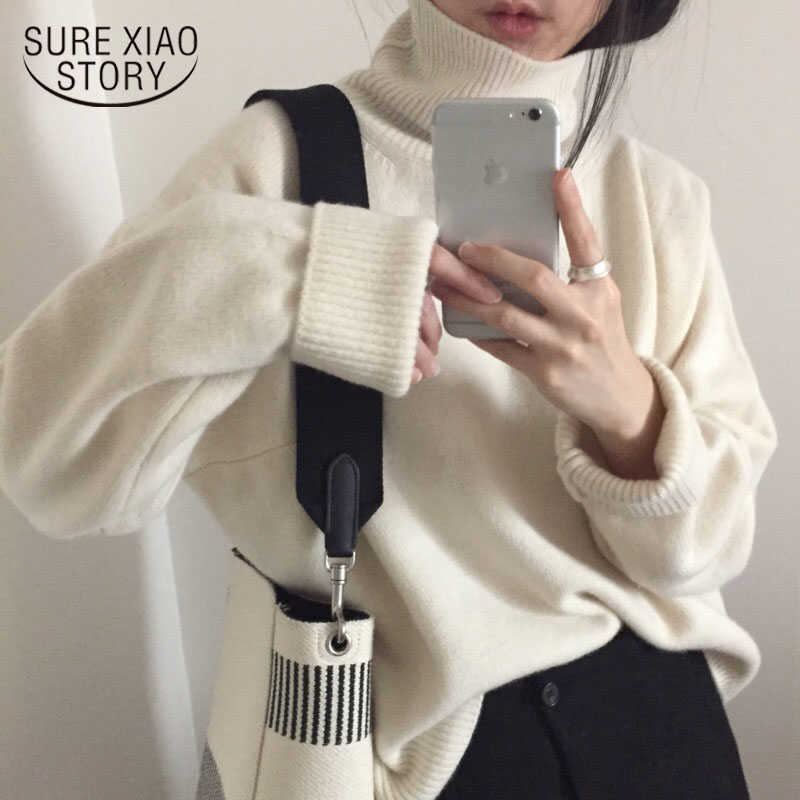 Spring Winter Core-spun Elegant Turtleneck Loose Sweater Pullover Solid Long Sleeve Women Sweaters Pull Femme 10950 210527, Dark gray
Spring Winter Core-spun Elegant Turtleneck Loose Sweater Pullover Solid Long Sleeve Women Sweaters Pull Femme 10950 210527, Dark gray