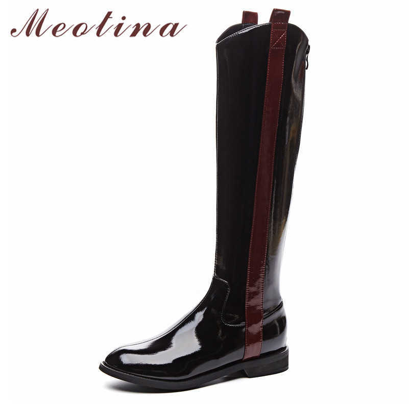 Meotina Winter Western Boots Women Natural Genuine Leather Flat Knee High Boots Mixed Colors Zipper Shoes Ladies Fall Size 34-39 210608, Beige
Meotina Winter Western Boots Women Natural Genuine Leather Flat Knee High Boots Mixed Colors Zipper Shoes Ladies Fall Size 34-39 210608, Beige