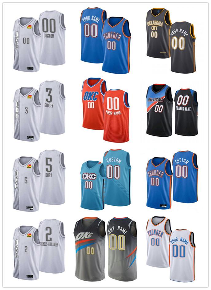 75th Custom Men OklahomaCity Thunder2 Shai Gilgeous-Alexander 3 Josh Giddey 5 Luguentz Dort 16 Ty Jerome Basketball Jerseys, Color
75th Custom Men OklahomaCity Thunder2 Shai Gilgeous-Alexander 3 Josh Giddey 5 Luguentz Dort 16 Ty Jerome Basketball Jerseys, Color