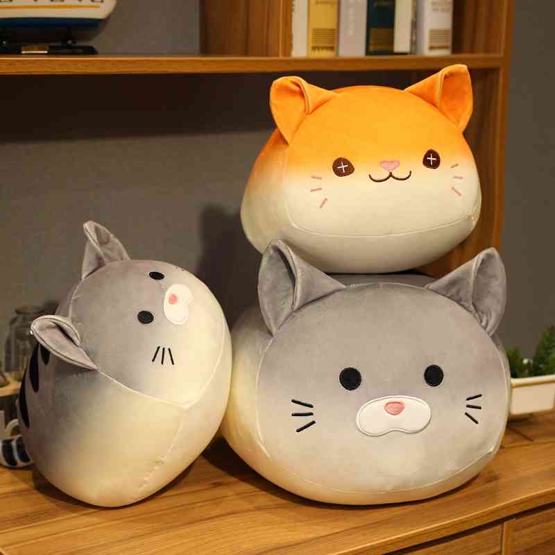 30/40cm Cute Cartoon Anime Bread Biscuit Cat Toy Pet Pillow Plush Animal Toy Doll Home Sofa Boy Girl Birthday Gift