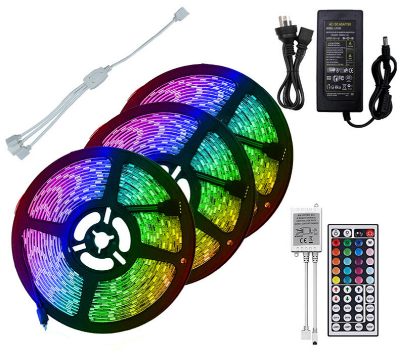 60 Leds /m SMD5050 12V RGB Led Strips Light with 44 Keys Remote Controller IP20 IP65 for Indoor Decoration
60 Leds /m SMD5050 12V RGB Led Strips Light with 44 Keys Remote Controller IP20 IP65 for Indoor Decoration