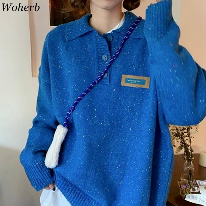 Women's Sweaters Korean Autumn Vintage Blue Mixed Color Dot Jumper College Style Loose Knitted Sweater Ladies Chic All Match Pullover, White;black
Women's Sweaters Korean Autumn Vintage Blue Mixed Color Dot Jumper College Style Loose Knitted Sweater Ladies Chic All Match Pullover, White;black