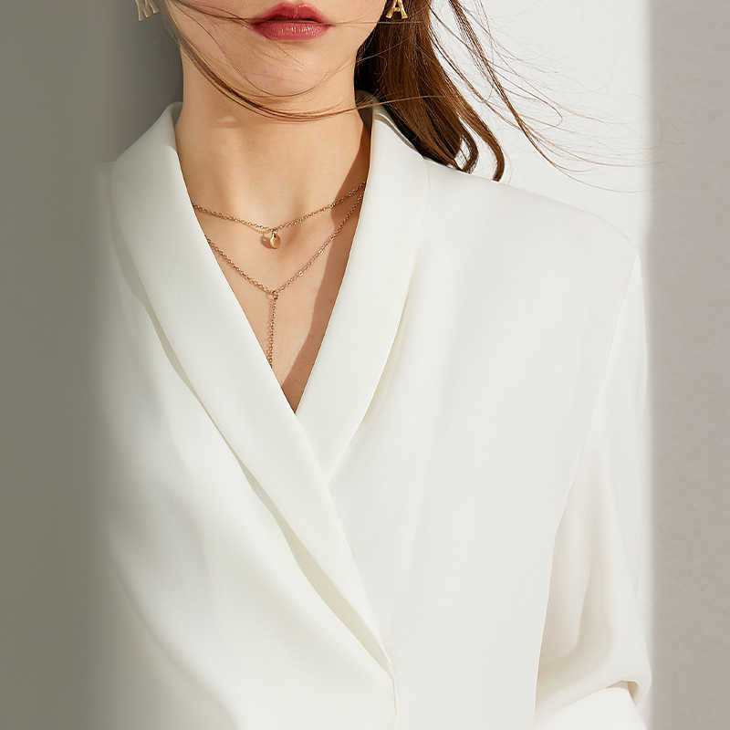 Minimalism Autumn Olstyle Chiffon Solid Women Blouse Tops Causal Vneck Full Sleeve Loose Female 1317 210527