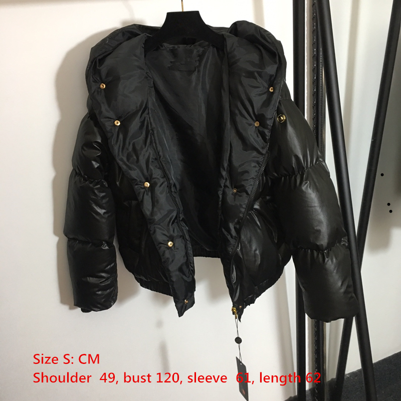Hooded Cotton Jacket Coat Parka Jackets Fashion Men Women Winter Feather Overcoat Down Double-sided Wear Bllack Gold Button V, Black
Hooded Cotton Jacket Coat Parka Jackets Fashion Men Women Winter Feather Overcoat Down Double-sided Wear Bllack Gold Button V, Black