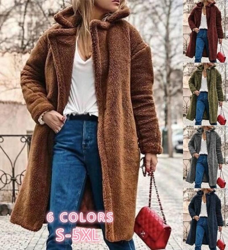 Women's Fur & Faux 2021 Fashion Ladies Wool Long Coat Casual Cardigan Warm Sleeves Solid Color Teddy Lambskin, Black
Women's Fur & Faux 2021 Fashion Ladies Wool Long Coat Casual Cardigan Warm Sleeves Solid Color Teddy Lambskin, Black