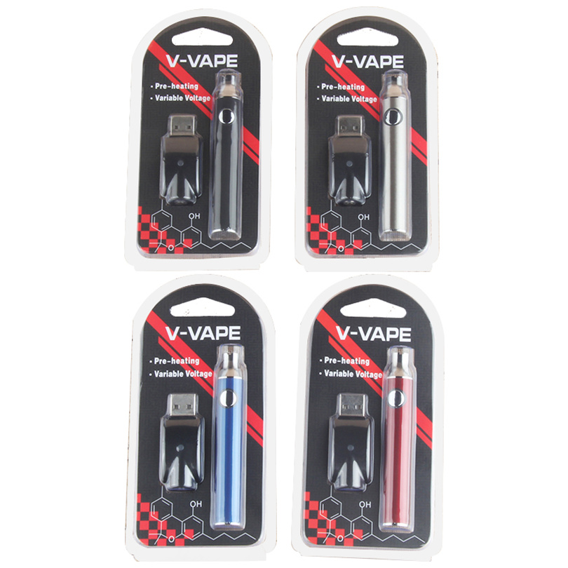 With USB Charger 650mAh V-VAPE Preheat VV Battery Blister Starter Kits Variable Voltage Batteries Power Vaporiser E-cigarette
With USB Charger 650mAh V-VAPE Preheat VV Battery Blister Starter Kits Variable Voltage Batteries Power Vaporiser E-cigarette