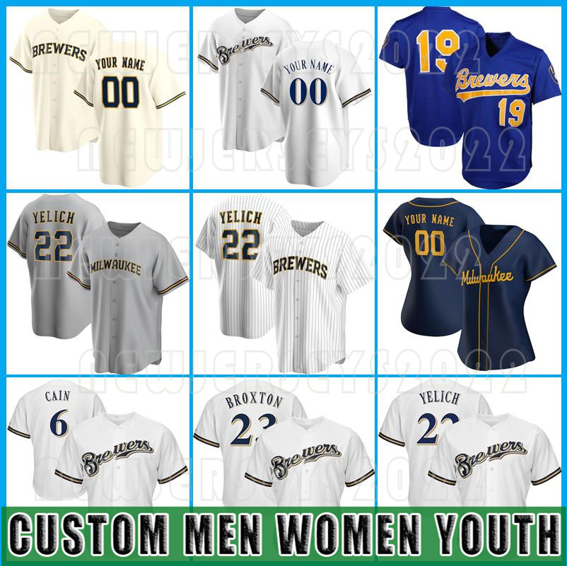 Custom 22 Christian Yelich Baseball Brewers 6 Lorenzo Cain 19 Robin Yount Jersey 7 Eric Thames Brandon Woodruff Devin WilliamsMens Women, Men custom retro(niangjiuren)
Custom 22 Christian Yelich Baseball Brewers 6 Lorenzo Cain 19 Robin Yount Jersey 7 Eric Thames Brandon Woodruff Devin WilliamsMens Women, Men custom retro(niangjiuren)