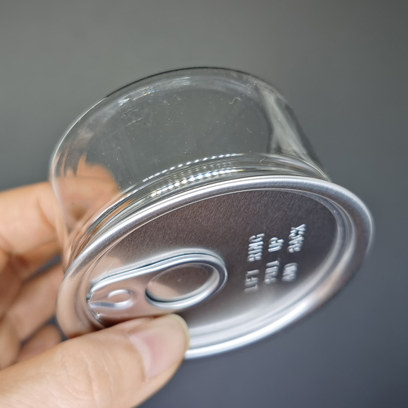 Food Savers OEM LOGO Customized printing Plastic Clear Storage Containers Empty Cans Customized Label