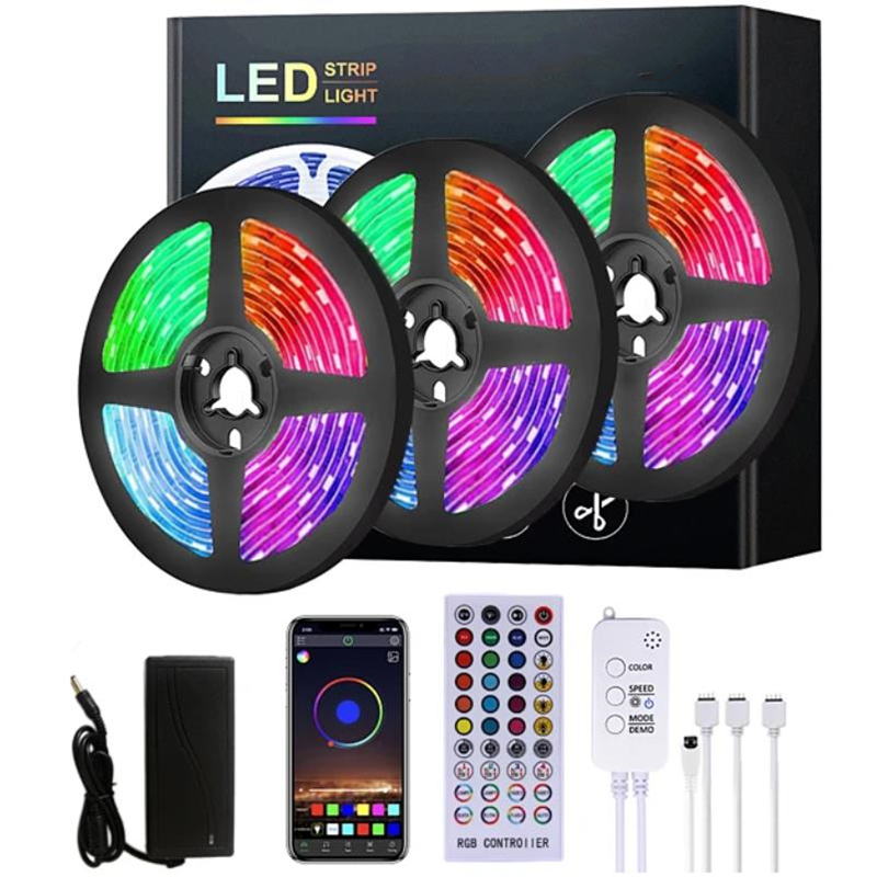 LED Smart Strip Lights RGB Bluetooth Lighting Music Sync 5M 10M 20M 2835 SMD Color Changing with 40 Keys IR Remote for Bedroom Kitchen Home
LED Smart Strip Lights RGB Bluetooth Lighting Music Sync 5M 10M 20M 2835 SMD Color Changing with 40 Keys IR Remote for Bedroom Kitchen Home