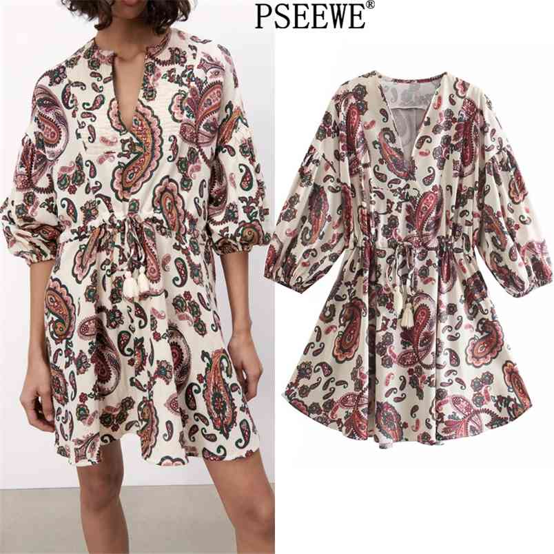 Woman Dress Paisley Print Short Dresses Women Fashion Elastic Waist Adjusable Tied Puff Sleeve Casual Mini Dres 210519
Woman Dress Paisley Print Short Dresses Women Fashion Elastic Waist Adjusable Tied Puff Sleeve Casual Mini Dres 210519