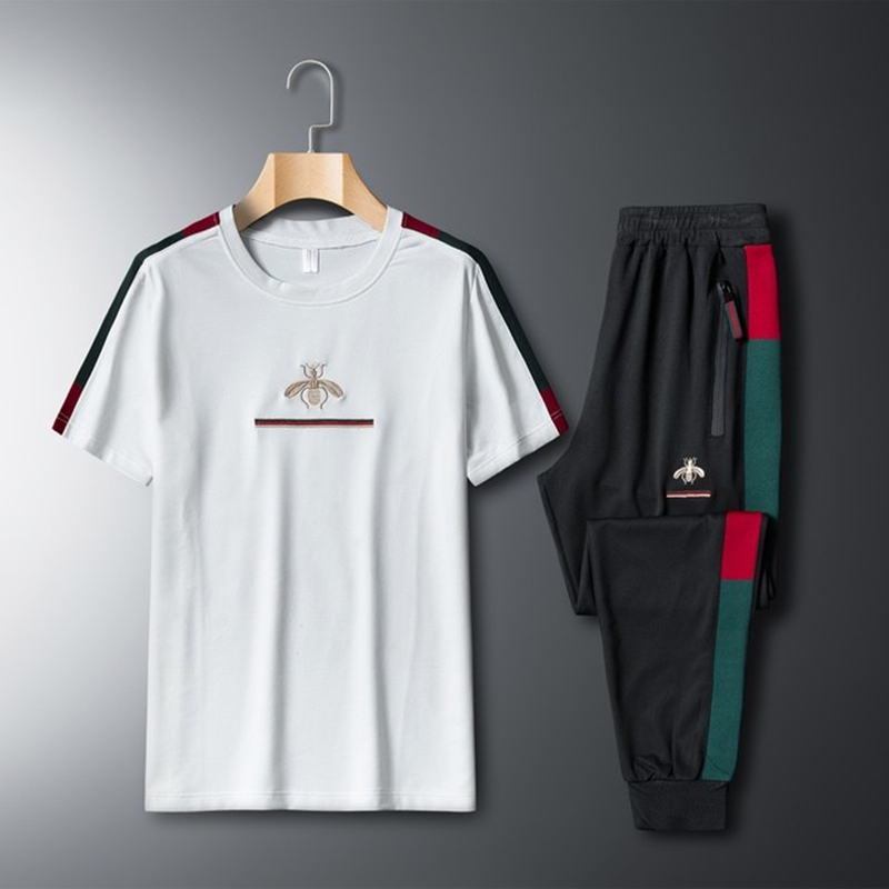 short-sleeved t-shirt suit men simple fashion lovers leisure two-piece fashion sports summer suit, Black1
short-sleeved t-shirt suit men simple fashion lovers leisure two-piece fashion sports summer suit, Black1