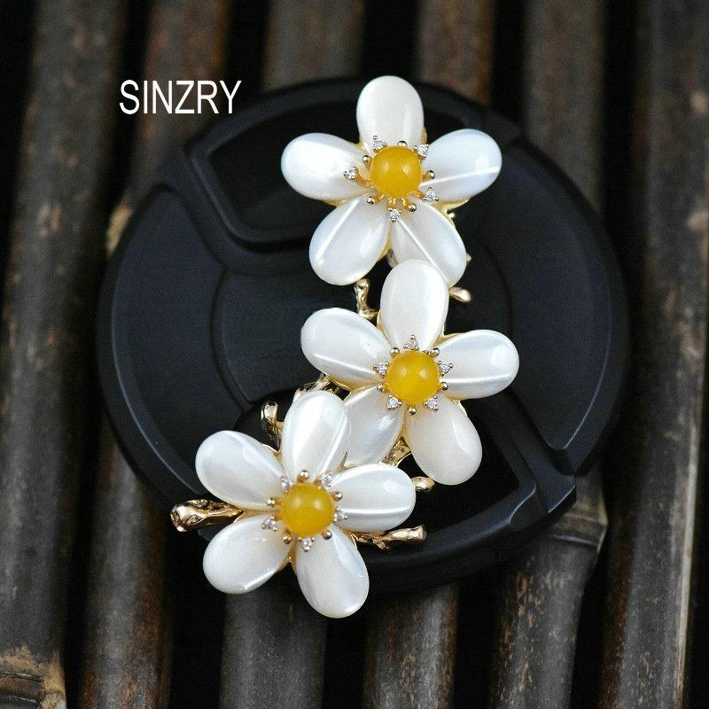 Pins, Brooches SINZRY Handmade Goegous Natural Freshwater Pearl Shell Flower Dress Pin Unique Fashion Jewelry For Female
Pins, Brooches SINZRY Handmade Goegous Natural Freshwater Pearl Shell Flower Dress Pin Unique Fashion Jewelry For Female