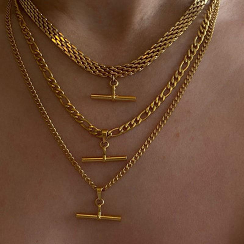 Chains T Bar Figaro Rope Watchband Curb Chain Necklace For Women Stainless Steel 2022 Minimalist Cool Jewelry Tarnish Free
Chains T Bar Figaro Rope Watchband Curb Chain Necklace For Women Stainless Steel 2022 Minimalist Cool Jewelry Tarnish Free