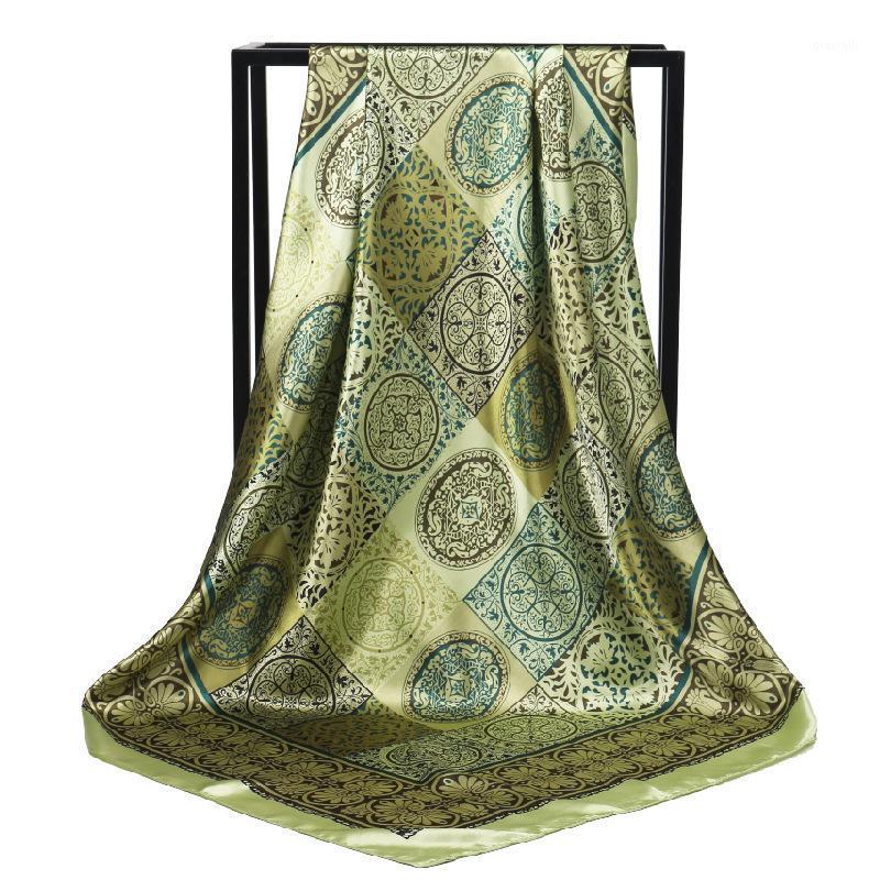90*90cm Fashion Neck Scarf For Women Silk Satin Hair Female Square Shawls And Wraps Bandana Head Elegant Hijab Scarves, Blue;gray
90*90cm Fashion Neck Scarf For Women Silk Satin Hair Female Square Shawls And Wraps Bandana Head Elegant Hijab Scarves, Blue;gray