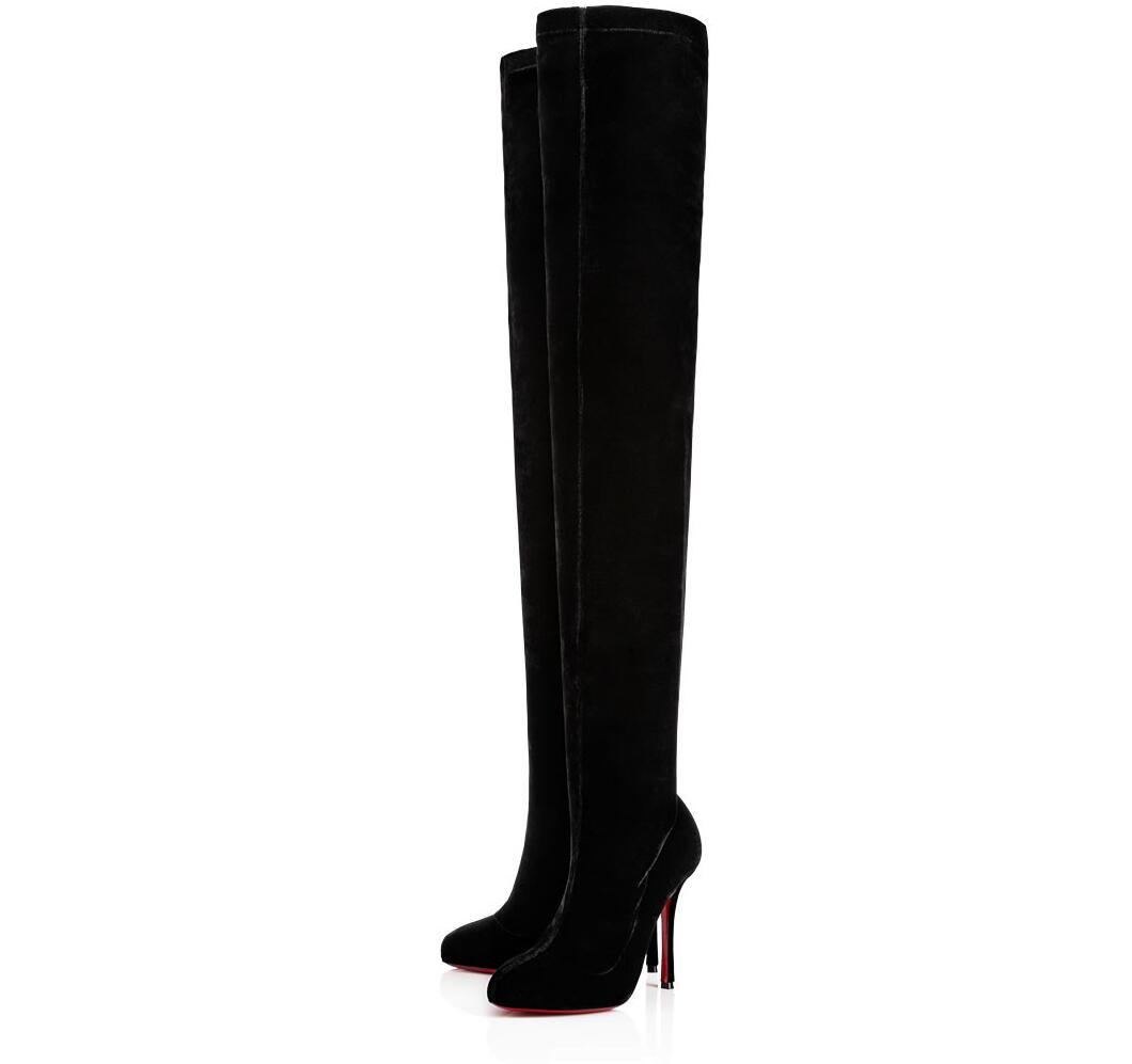 Wine-red,Black Velvet Leather Women's Red Bottom Boots Classe Stretch Winter Brand Designer Thigh-high Boot Party Wedding Fashion Booties, 2 velvet
Wine-red,Black Velvet Leather Women's Red Bottom Boots Classe Stretch Winter Brand Designer Thigh-high Boot Party Wedding Fashion Booties, 2 velvet