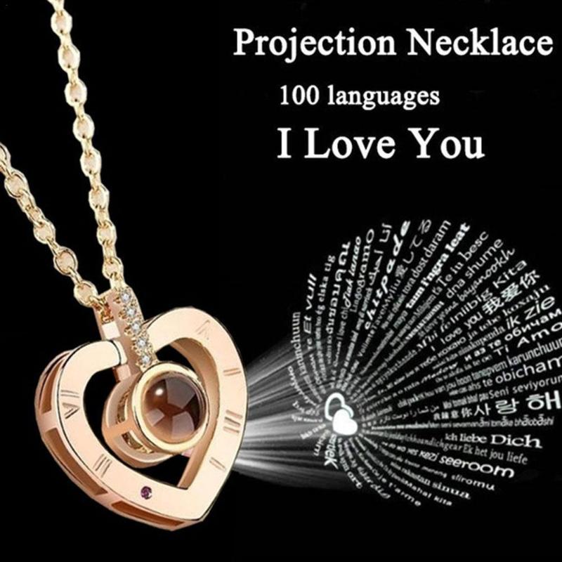 Pendant Necklaces Heart-shaped Necklace For Women With Unique Projection Function 100 Language "I LOVE YOU" Jewelry Gifts
Pendant Necklaces Heart-shaped Necklace For Women With Unique Projection Function 100 Language "I LOVE YOU" Jewelry Gifts