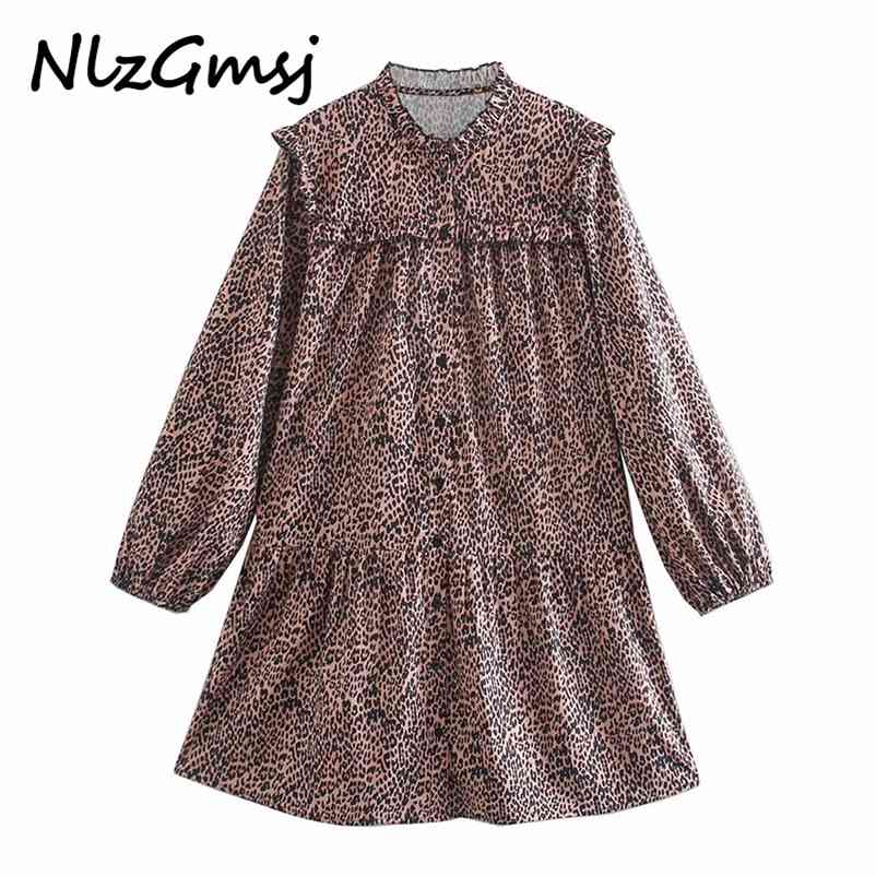 Dres Summer Leopard Vintage Casual O neck Long Neck Ruffle Mini Boho Ruched Ladies es 210628, As picture
Dres Summer Leopard Vintage Casual O neck Long Neck Ruffle Mini Boho Ruched Ladies es 210628, As picture