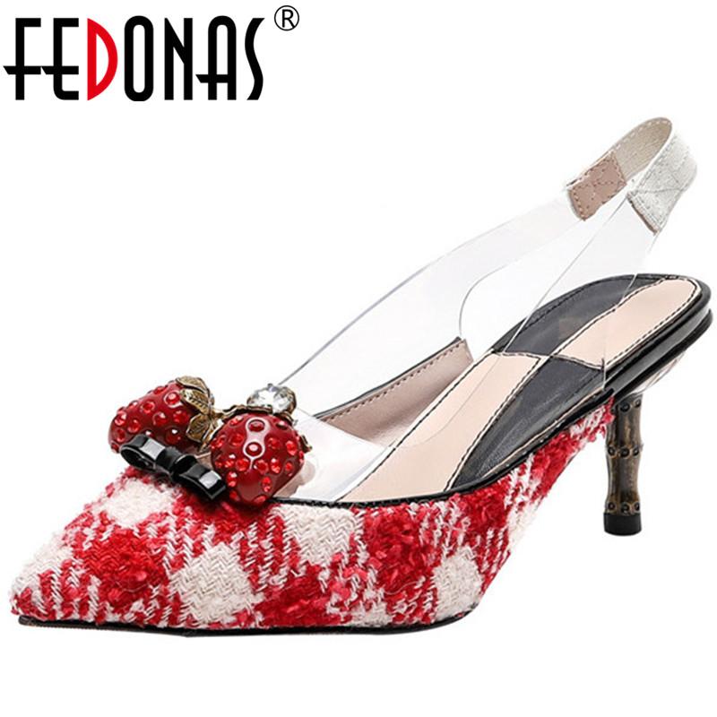 Sandals FEDONAS Sweet Strawberry Rhinestones Decoration Patent Leather Women Fine Heeled Party Spring Summer Shoes Woman, Black
Sandals FEDONAS Sweet Strawberry Rhinestones Decoration Patent Leather Women Fine Heeled Party Spring Summer Shoes Woman, Black