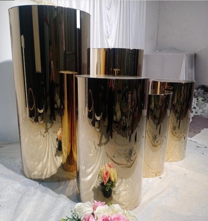 Party Decoration 5 Pieces Of Stainless Steel High Quality Mirror Wedding Glittering Round Base Cylindrical Dessert Table
Party Decoration 5 Pieces Of Stainless Steel High Quality Mirror Wedding Glittering Round Base Cylindrical Dessert Table