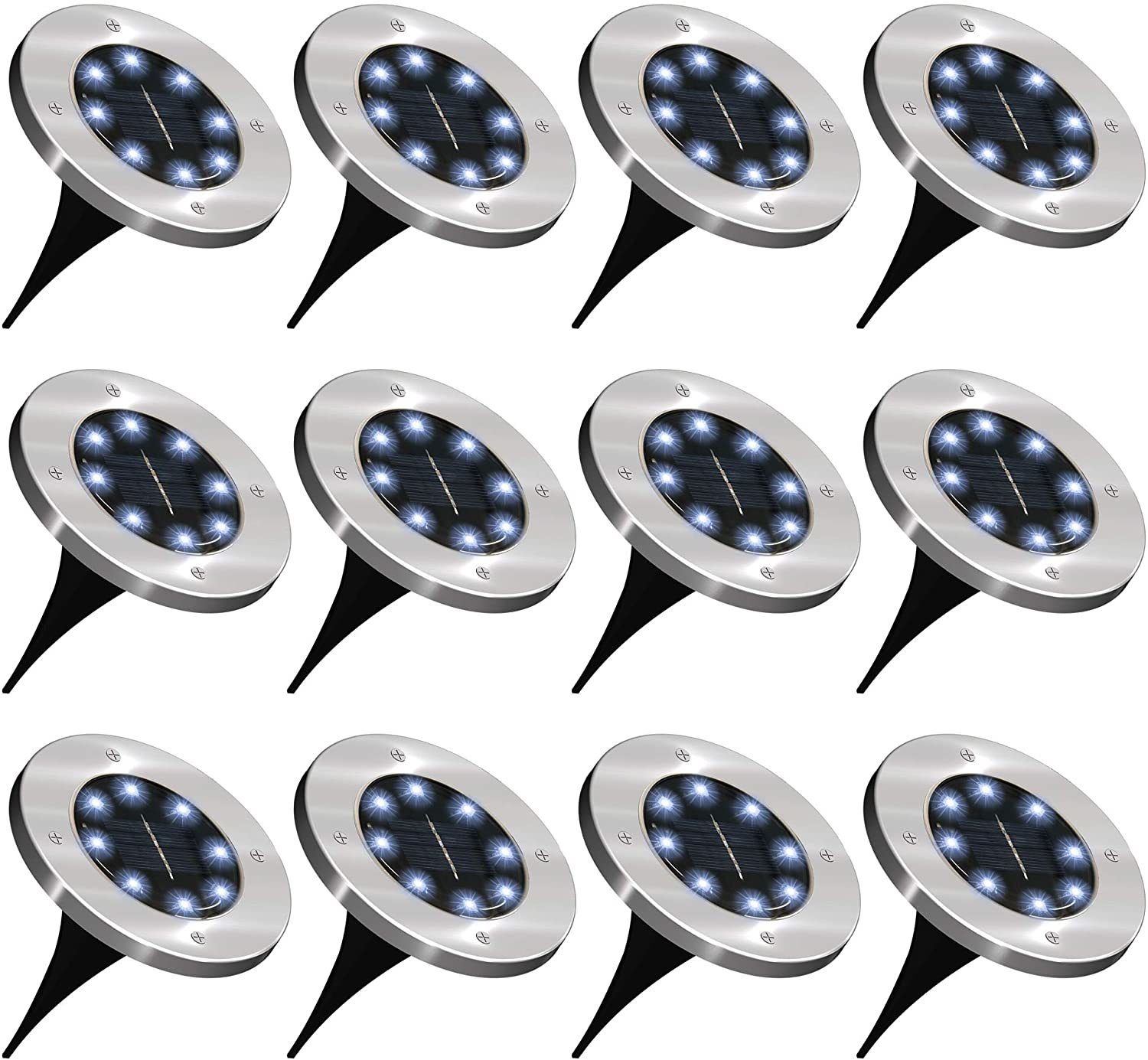 New 8 LED Solar Garden Lights IP65 Waterproof Ground Outdoor Sensing Landscape Lighting for Lawn Patio Pathway
New 8 LED Solar Garden Lights IP65 Waterproof Ground Outdoor Sensing Landscape Lighting for Lawn Patio Pathway