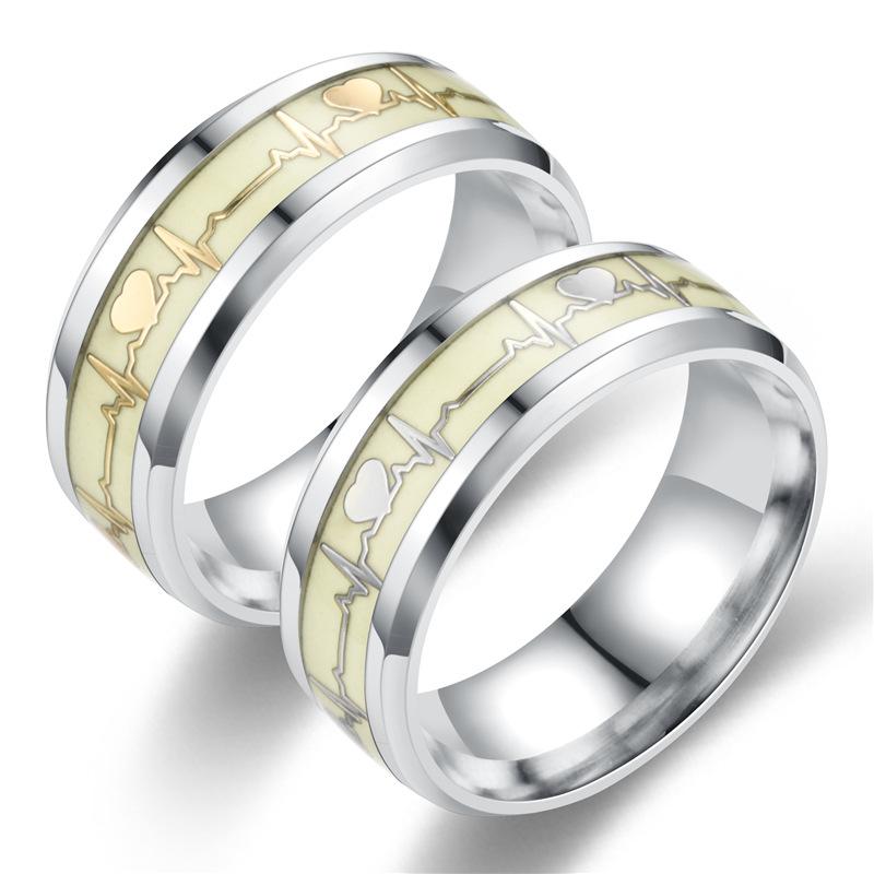 Romantic Couple Luminous ECG Ring Silver Color Stainless Steel Heartbeat Glowingt Rings For Women Men Jewelry Anniversary Gift Wedding
Romantic Couple Luminous ECG Ring Silver Color Stainless Steel Heartbeat Glowingt Rings For Women Men Jewelry Anniversary Gift Wedding