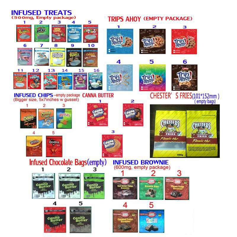 INFUSED COOKIES CHIPS CEREAL TREATS CHOCOLATE brownie MYLAR BAGS RUNTZ chesters fries CANNA BUTTER TRIPS AHOY goldfish baked snack crackers EDIBLES PACKAGING
INFUSED COOKIES CHIPS CEREAL TREATS CHOCOLATE brownie MYLAR BAGS RUNTZ chesters fries CANNA BUTTER TRIPS AHOY goldfish baked snack crackers EDIBLES PACKAGING